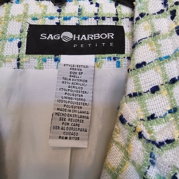 Blue and Green Tweed Blazer - Picture 2 of 4